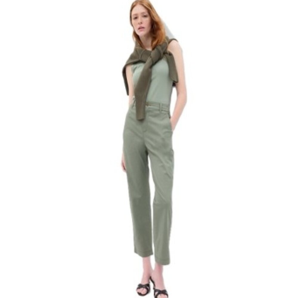 Gap High Rise Girlfriend Khaki Pants Sz 12